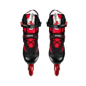 Patines En Linea Semirprofeisonales Cougar Ruedas Pequeñas Ajustables Rojo