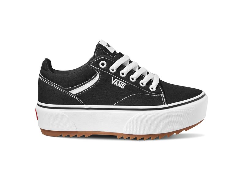 Tenis vans negro con blanco mujer new arrivals