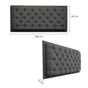 Cabecero Dreamer colgar gris 200 cm