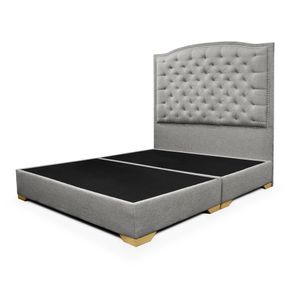 Cama Lawrence tela gris 160 cm