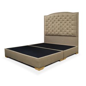 Cama Lawrence tela camel 160 cm