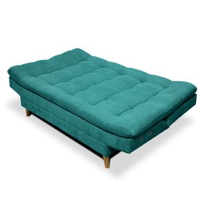 Sofacama  Carvallo Lux Tela Turquesa