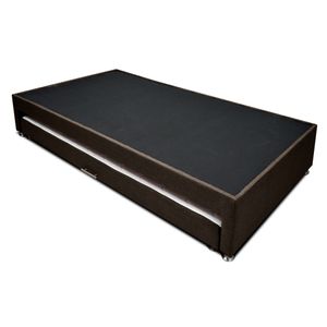 Combo cama Tarima café + colchón  100 x 190 cm + almohada
