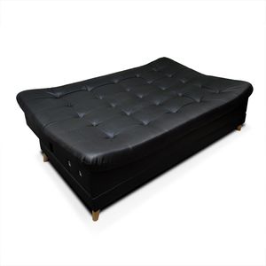 Sofacama  Dolce Tipo Cuero Negro