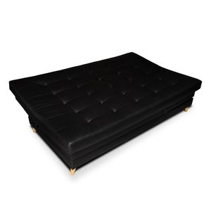 Sofacama  Balmain Tipo Cuero Negro