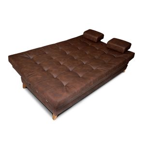 Sofacama  Balmain Tipo Cuero Café