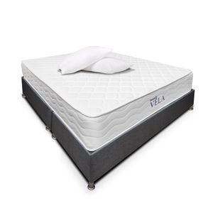 Combo Colchón DreamOn Vela + Base Cama 200 x 200 cm + almohadas
