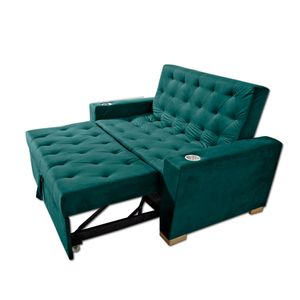 Sofacama  Vicenzo Tela Turquesa