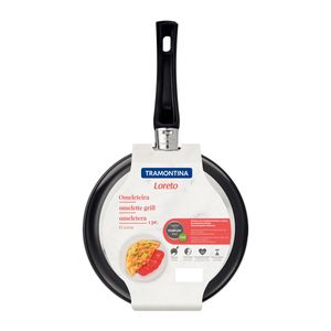 Omeletera Tramontina Loreto en Aluminio con Revestimiento Interno Antiadherente Starflon Max con Mangos Baquelita 20 cm Grafito