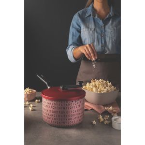 Olla para palomitas de maíz Tramontina My Lovely Kitchen de aluminio rosado con revestimiento interno antiadherente rojo con mango 20 cm 3,5 l