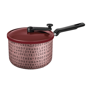 Olla para palomitas de maíz Tramontina My Lovely Kitchen de aluminio rosado con revestimiento interno antiadherente rojo con mango 20 cm 3,5 l