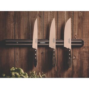 Cuchillo para Carne Tramontina con Lámina de Acero Inoxidable y Mango de Madera Tratada Polywood Castaño 8"