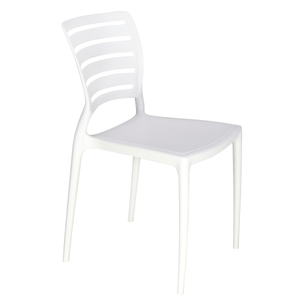 Silla Tramontina Sofia en Polipropileno y Fibra de Vidrio Blanco con Respaldo Horizontal
