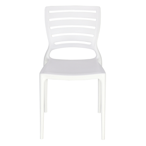 Silla Tramontina Sofia en Polipropileno y Fibra de Vidrio Blanco con Respaldo Horizontal