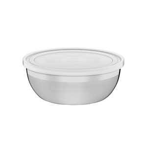 Recipiente Tramontina Freezinox redondo de acero inoxidable con tapa Plástica  22 cm 2,9 L