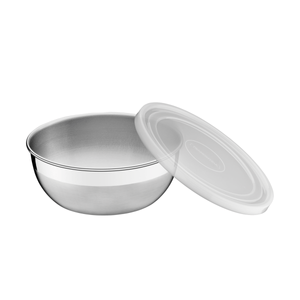 Recipiente Tramontina Freezinox redondo de acero inoxidable con tapa Plástica  22 cm 2,9 L