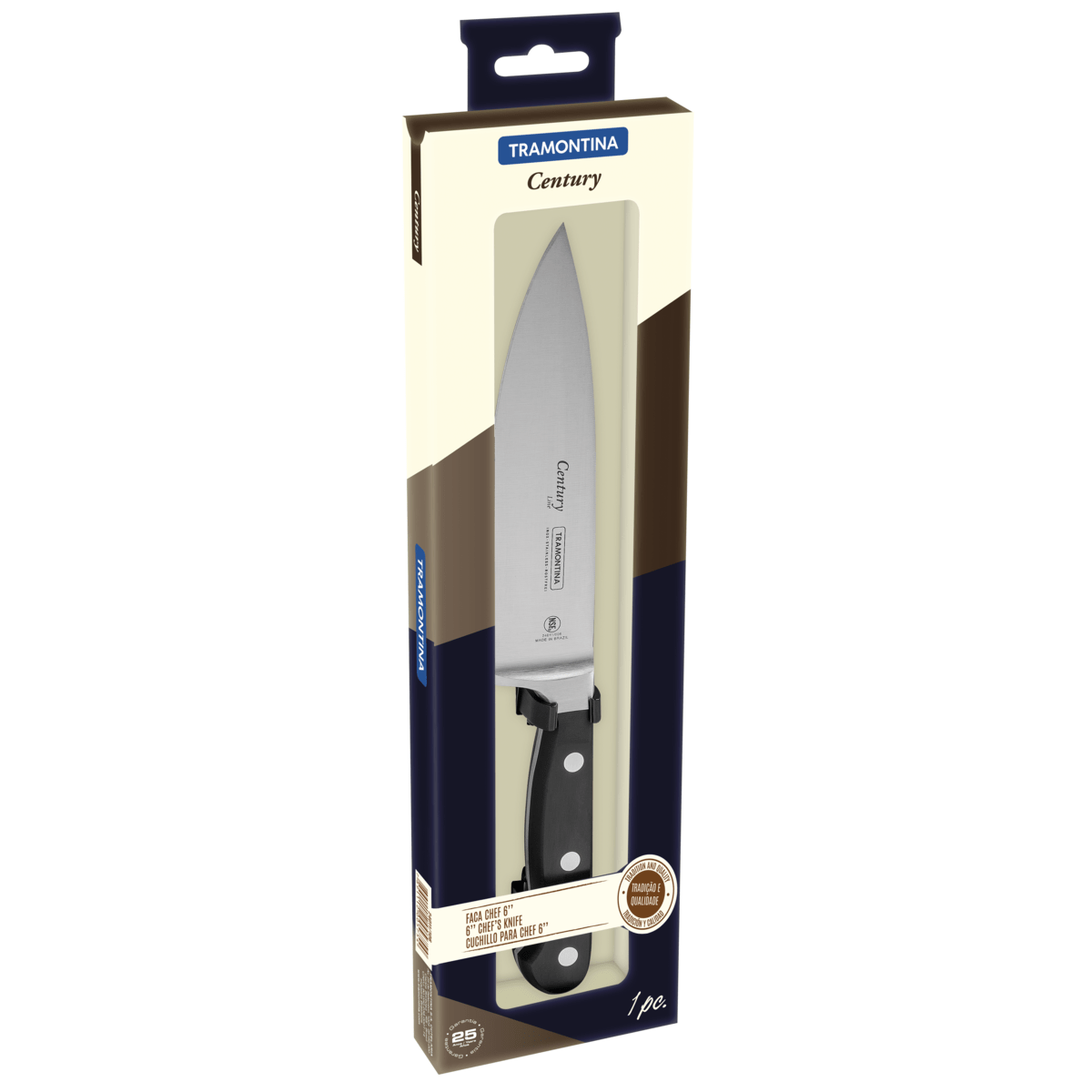 Cuchillo profesional para Chef 6 pulgadas blanco Tramontina