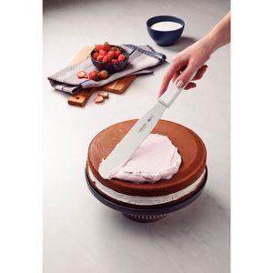 Espátula para Repostería Tramontina Profesional con Lámina en Acero Inoxidable y Mango de Polipropileno Blanco 8"
