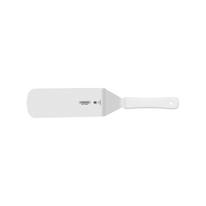 Espátula para Frituras Tramontina Profesional con Lámina en Acero Inoxidable y Mango de Polipropileno Blanco 9x3"