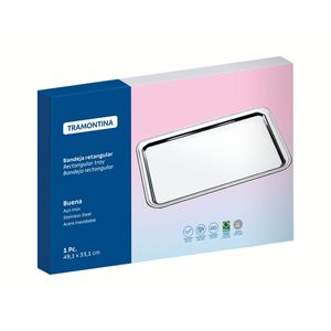 Bandeja rectangular Tramontina Buena acero inoxidable 49 x 33 cm