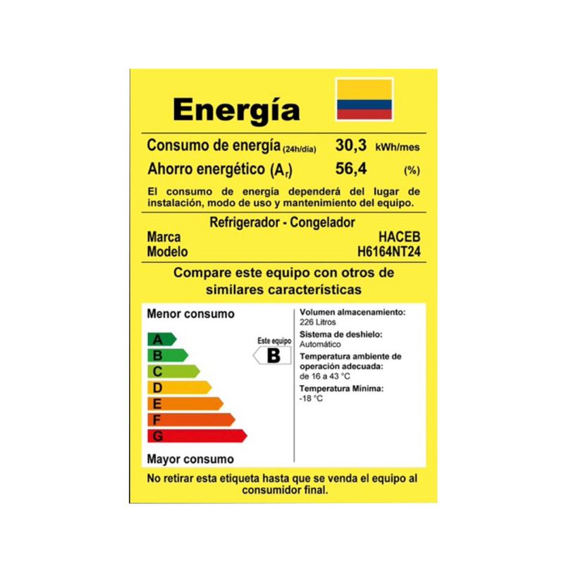 NEVERA-HACEB-243-LITROS-SE-MI-TI-R2-GRIS