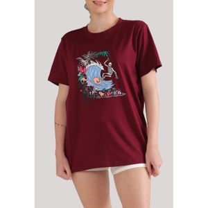 CAMISETA OVERSIZE SKELETON SURF MUJER