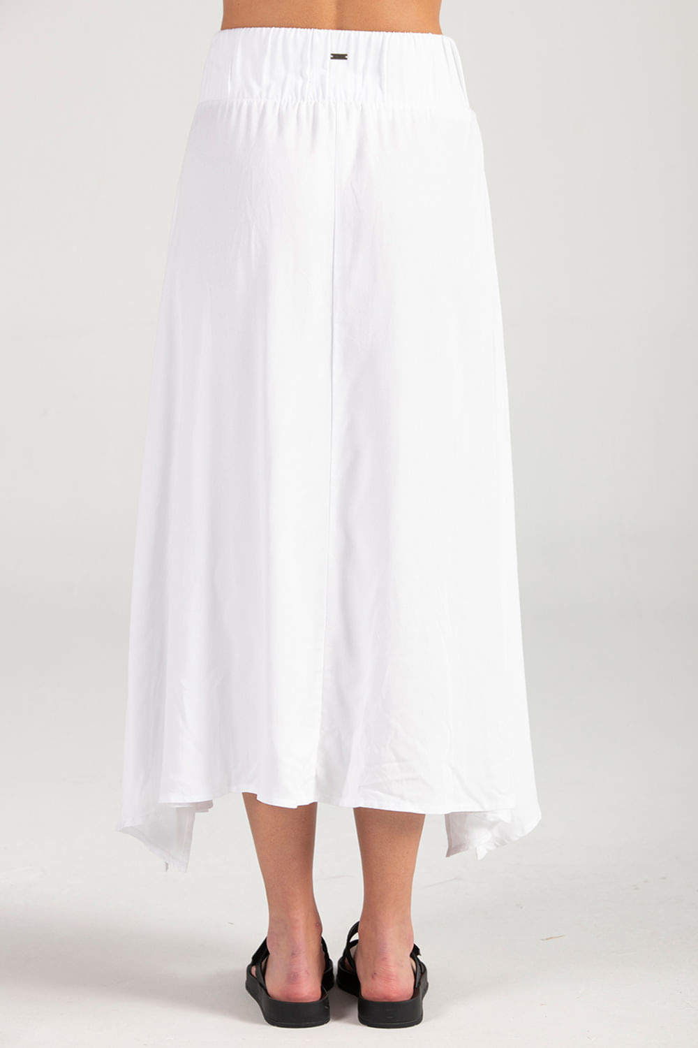 Falda blanca en ojalillo para mujer - Agaval