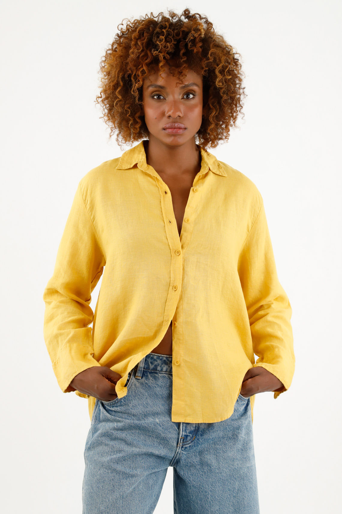 Camiseta amarilla de manga larga – Divela Moda