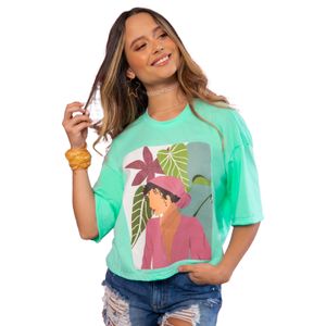 T-Shirt Mujer Verde Atypical 31521