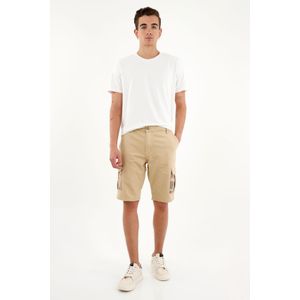 Bermuda café tipo cargo para hombre