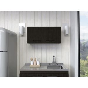 Mueble Sobre Campana Delfi, Wengue, con dos puertas