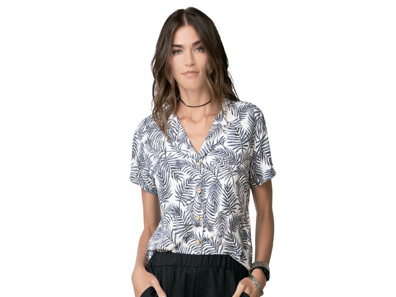 Camisa estampado best sale tropical mujer