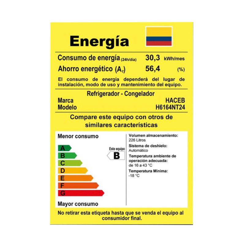 NEVERA-HACEB-243-LITROS-SE-ME-TI-R2-GRIS