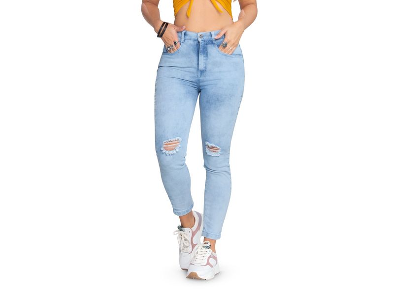 Jeans azul best sale claro mujer