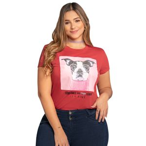 T-Shirt Mujer Rojo Atypical 89543