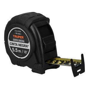 FLEXOMETRO TRUPER 5.5 MTS CINTA NEGRA EXTRA ANCHA