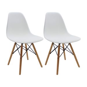 SET X 2 SILLAS DKR TIPO EAMES BLANCAS BOXBIT