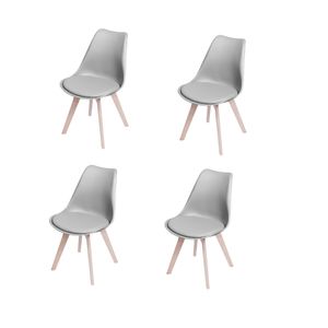 SET X 4 SILLAS JOLY GRIS BOXBIT