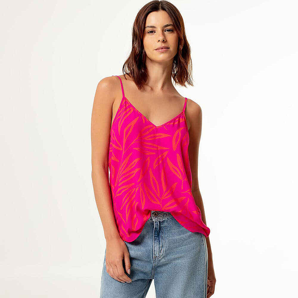 BLUSA GEF MUJER LINELL ROSADO ESTAMPADO 9295 Agaval