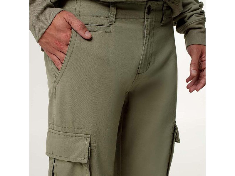 Pantalon de trabajo cargo 100% algodón verde Pindó - Garimport