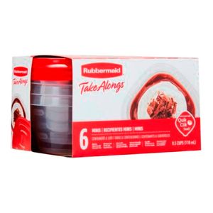 Set Portacomidas Envases Plásticos Rubbermaid X3 118ml