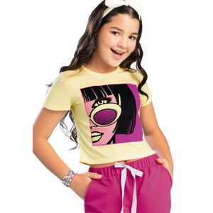 Blusa Infantil Femenino Amarillo Malteado Marketing Personal