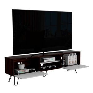 Rack para TV 80 52 X 180 Vassel RTA Habano Blanco