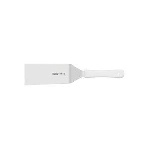 Espátula para Hamburguesas Tramontina Profesional con Lámina en Acero Inoxidable y Mango de Polipropileno Blanco 8x3"