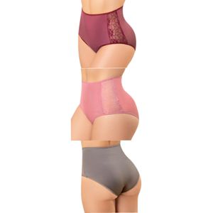 Panty Para Mujer Vino/Palo Derosa Oscuro/Taupe Mp
