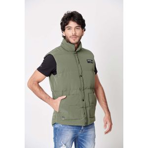 Chaleco Acolchado Color Verde Militar Para Hombre