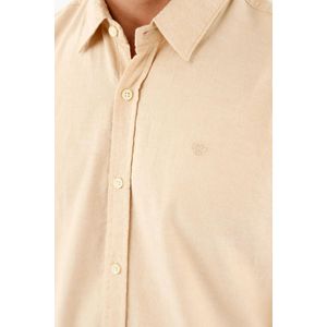 Camisa clásica amarilla para hombre