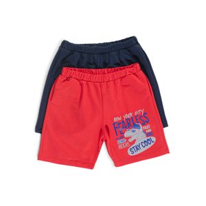 Bermuda Paq X2 Infantil Rojo-Negro Mp 95999