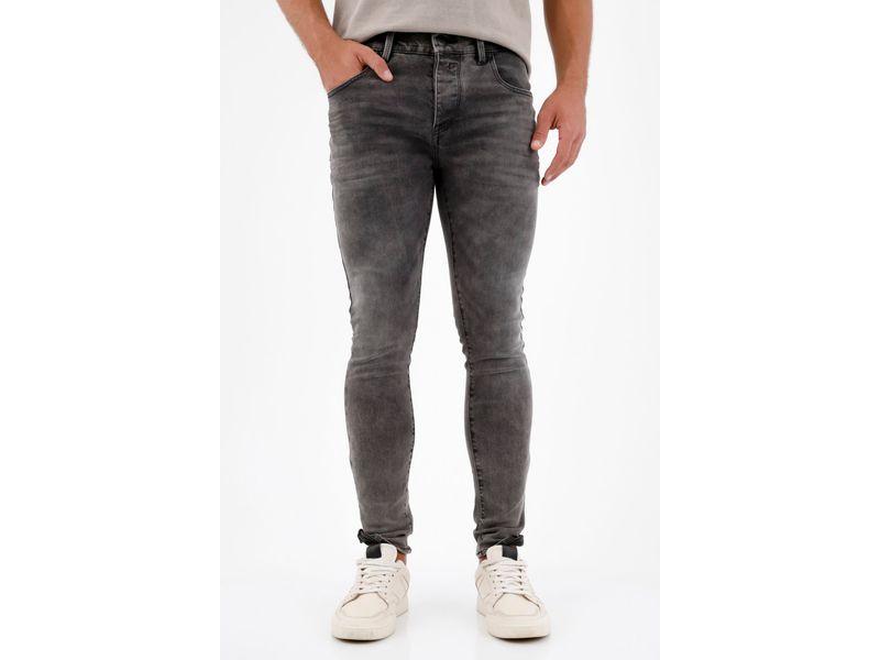 Jean Super Skinny negro para hombre Agaval