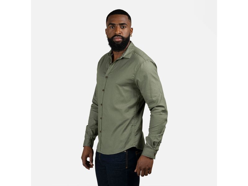 Camisa verde best sale oliva hombre